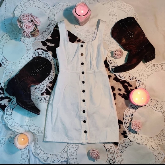 Urban Outfitters Dresses & Skirts - Urban Outfitters White Denim Dress